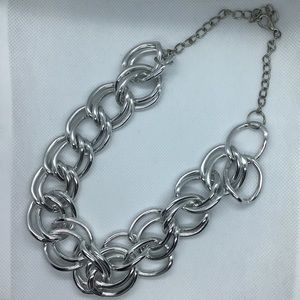 Silver link necklace